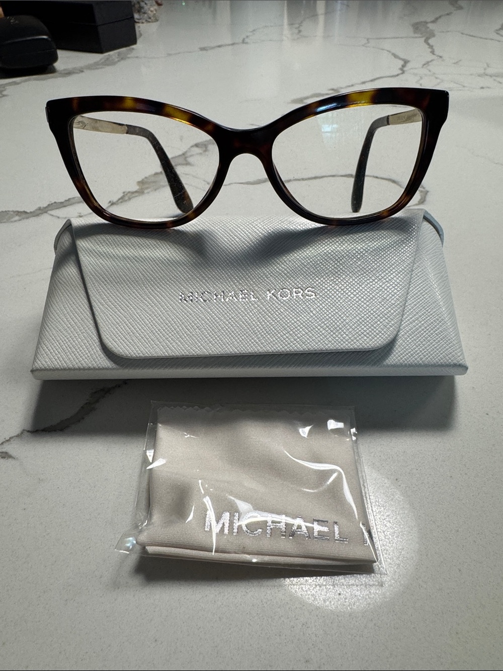 Dolce & Gabbana Brown Tortoise Cat Eye Glasses- prescription lenses with MK case - Picture 2 of 9